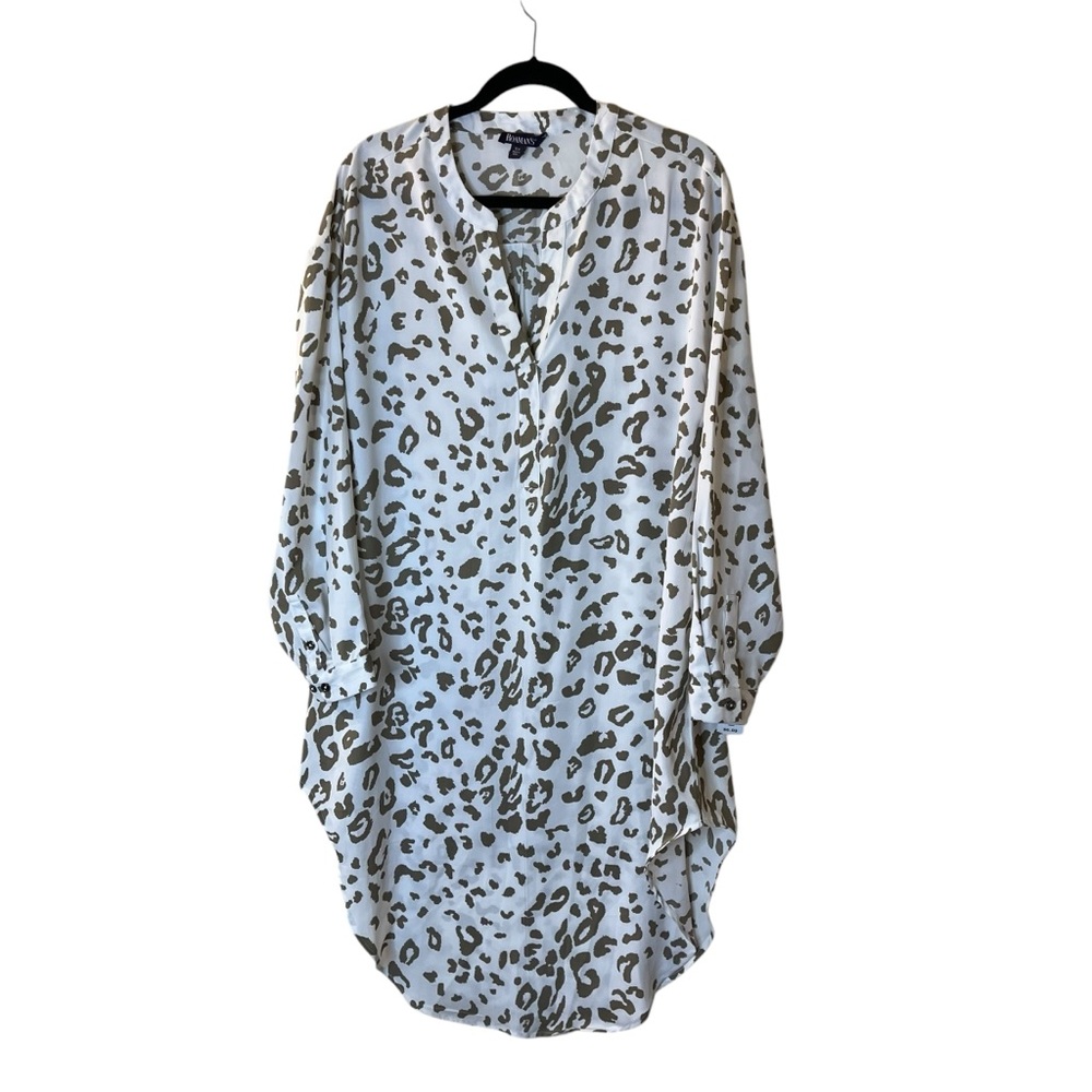 Roaman’s Chic Leopard Print Tunic Sz 16W
